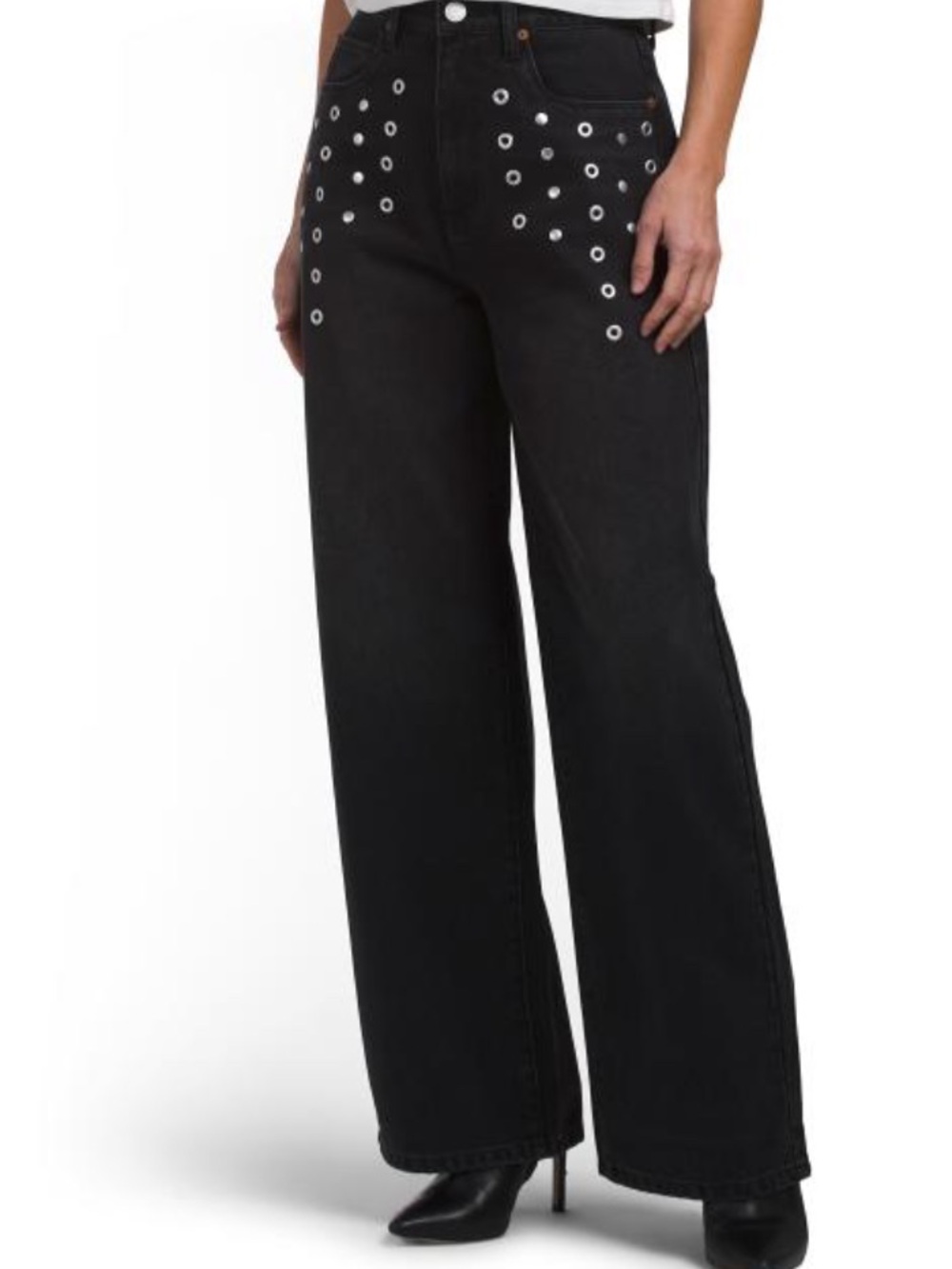 Blank NYC Black Wide-Leg Jeans